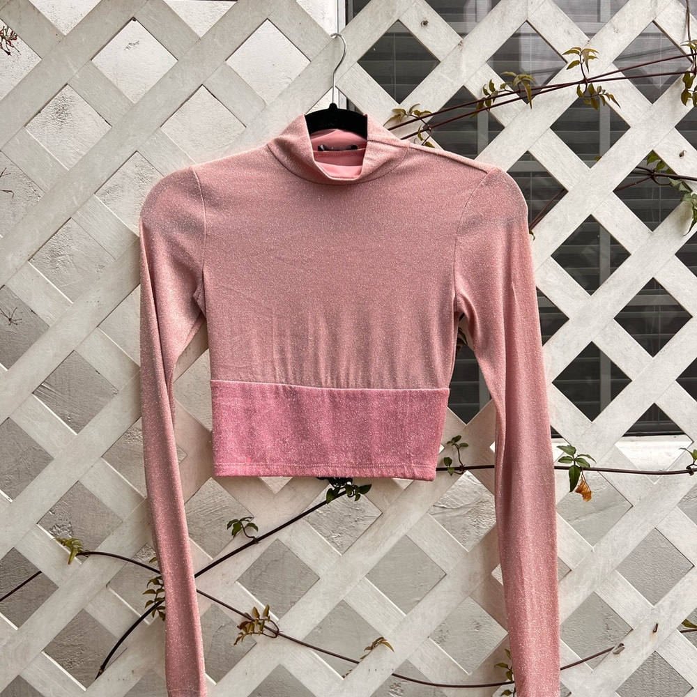 Naked Wardrobe Shimmering Pink Top